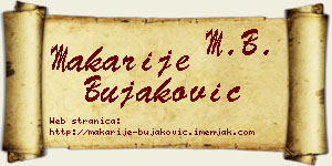 Makarije Bujaković vizit kartica